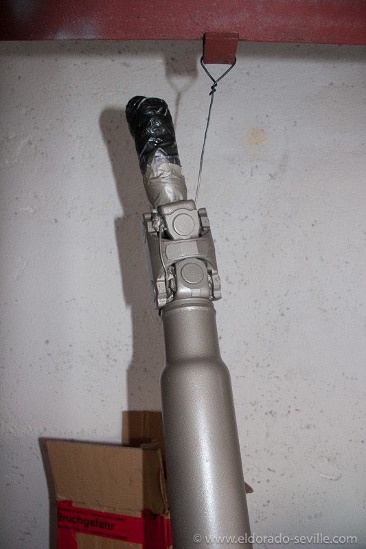 The driveshaft after the rust was removed