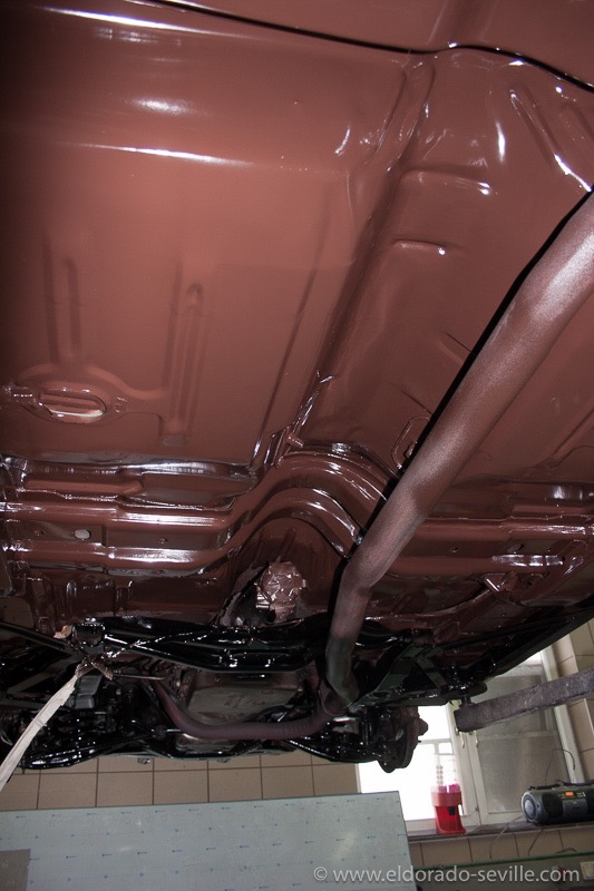 The floor pans are now repainted in the correct shade of brown.