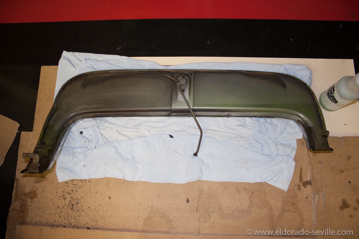 The undercarriage project - the fender skirts before cleaning