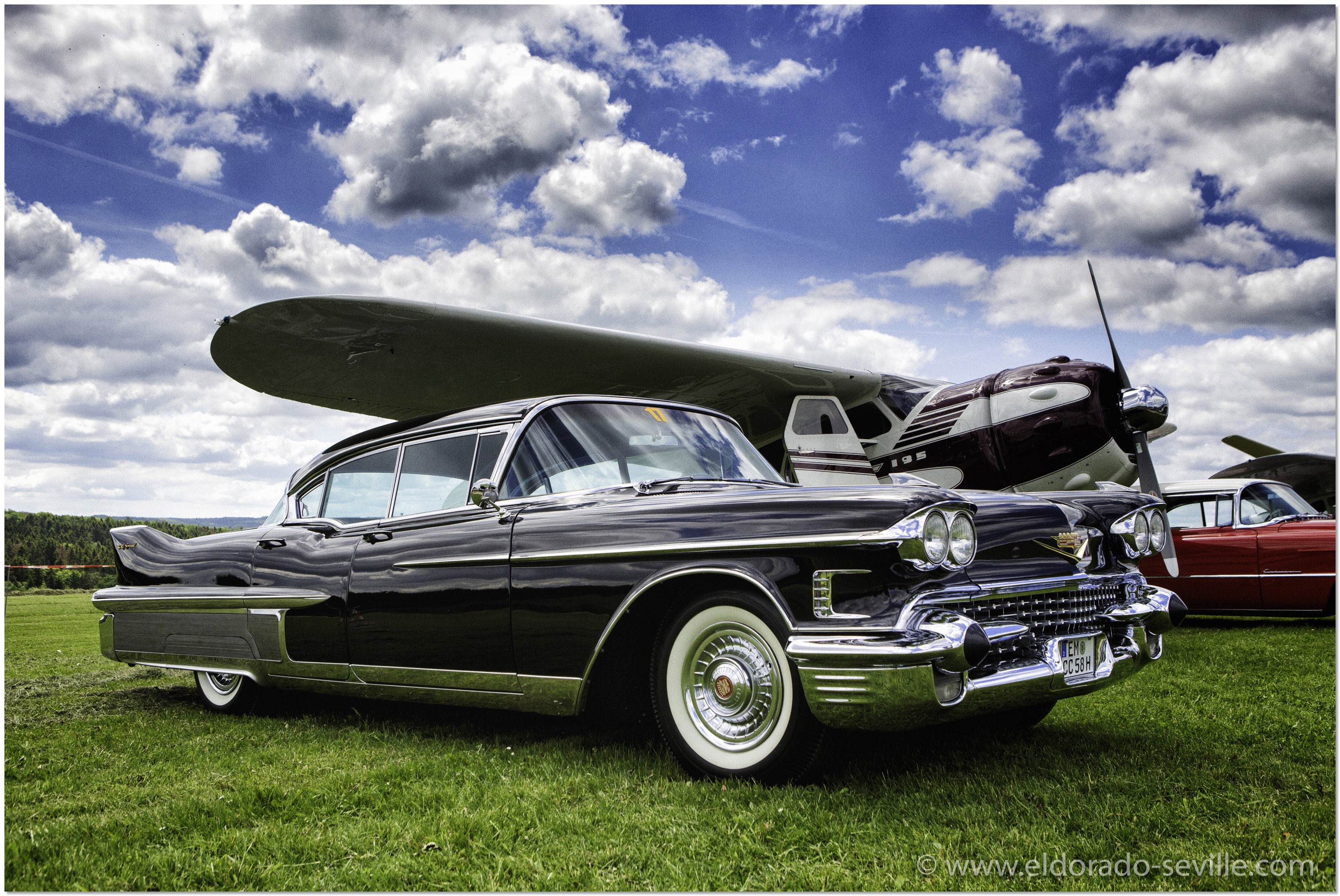 1958 Cadillac Sixty Special and Cessna Airplane