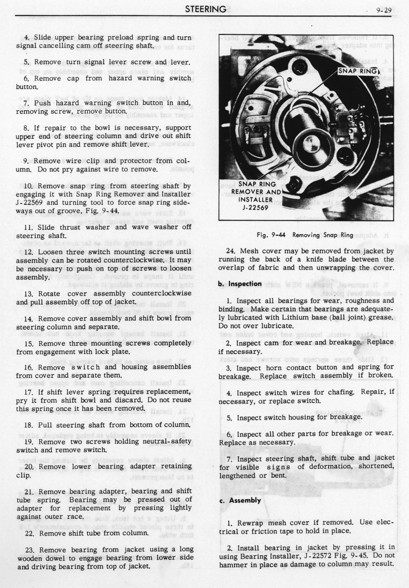 How to change the turn signal switch and steering column