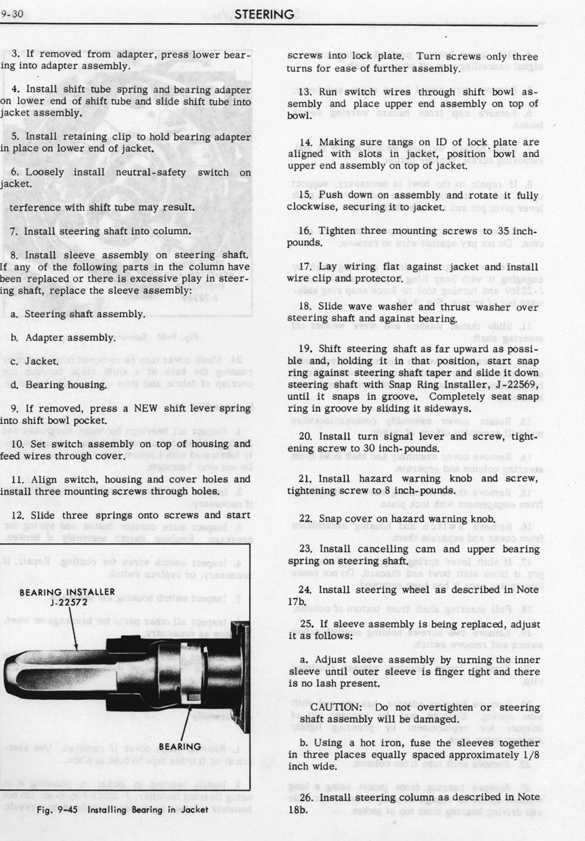 How to change the turn signal switch and steering column