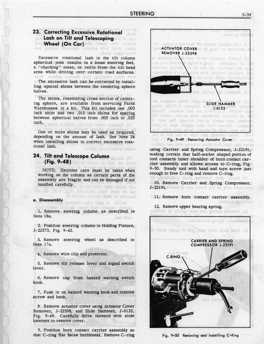 tilt and telescope steering