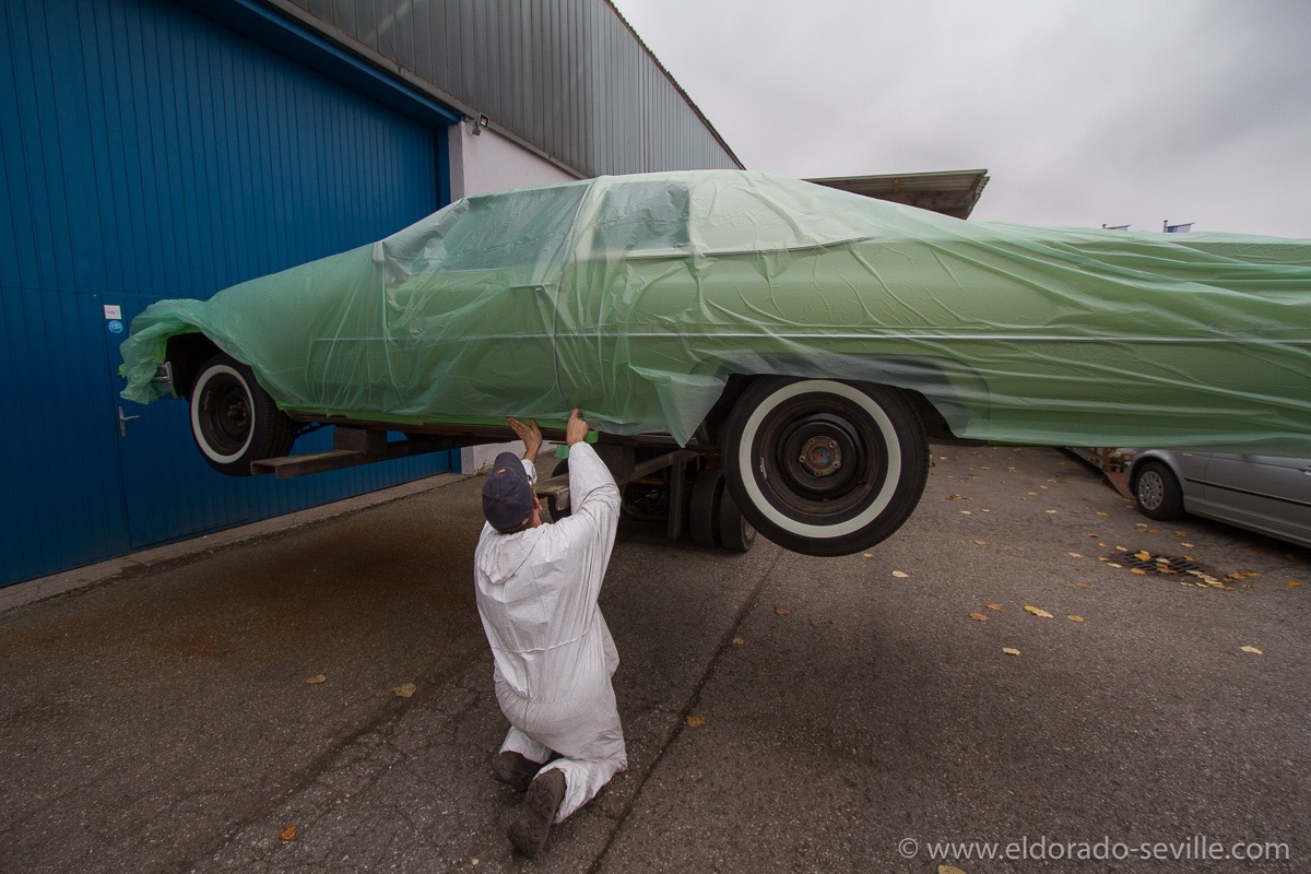 I had the undercarriage dry ice blasted to remove all the undercoating