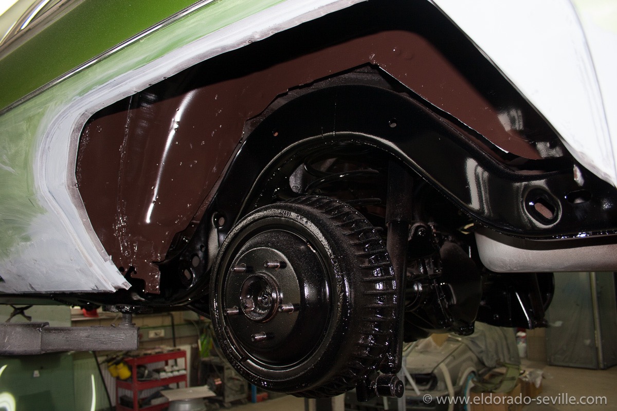 The floor pans are now repainted in the correct shade of brown.