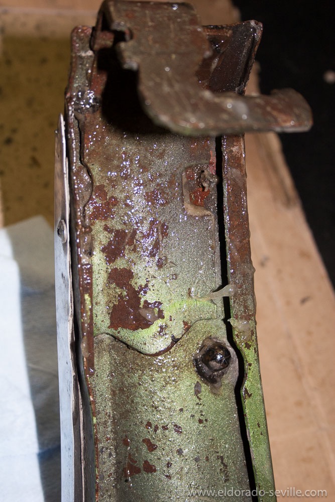 The undercarriage project - the fender skirts before cleaning