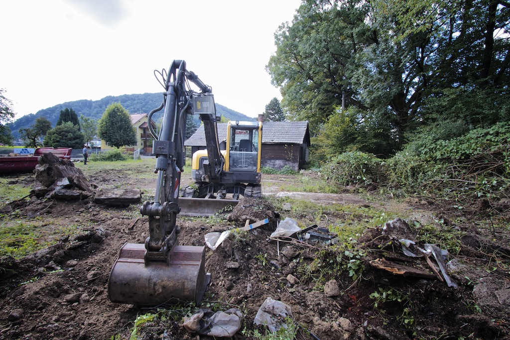 cleaning up the property