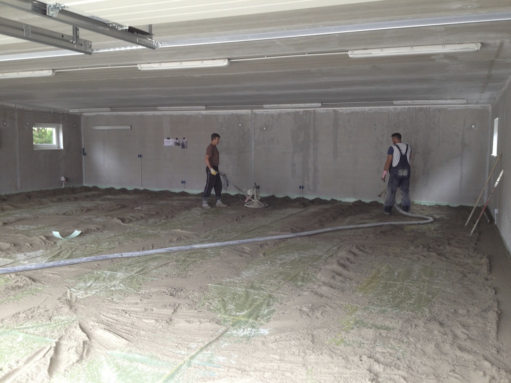 June 28th 2013 - the new screed is coming in