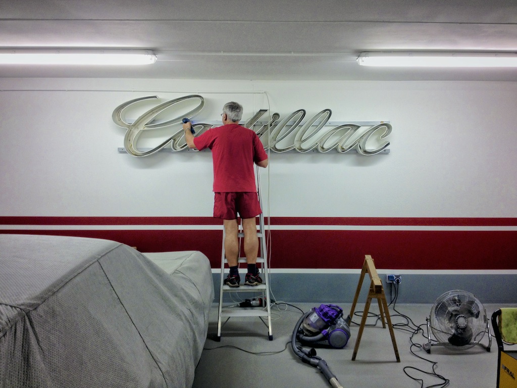 Cadillac dealer neon sign