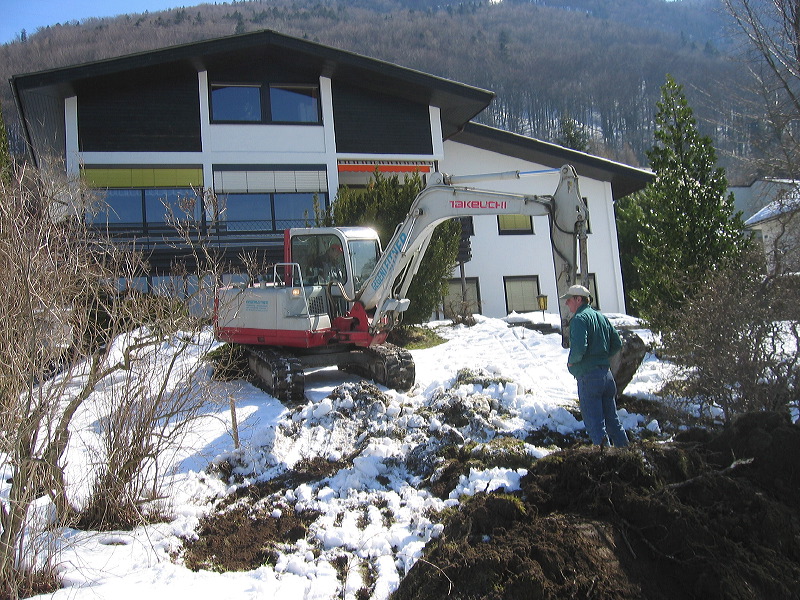 the digger in the garden